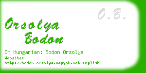 orsolya bodon business card